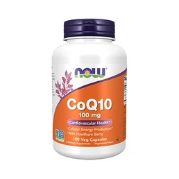 NOW Foods CoQ10 100 mg + Galagonya (Hawthorn Berry) 180 kapszula