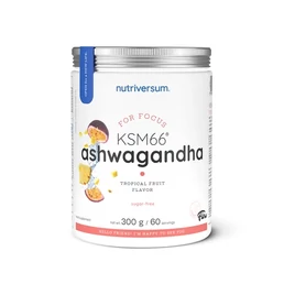 Nutriversum KSM-66 Ashwagandha For Focus 300g Tropical Fruit fókusz fokozó italpor doboz