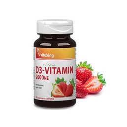 #Vitaking #D3vitamin #2000NE #90szopogató #Tabletta #eper