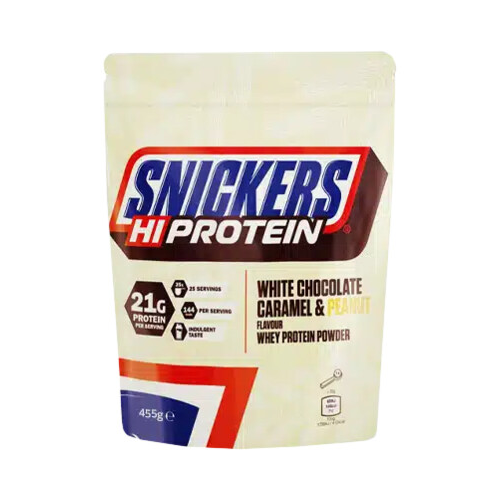 SNICKERS PROTEIN POWDER (455 GR) WHITE CHOCOLATE CARAMEL & PEANUT