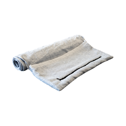GYM TOWEL with POCKET (90x40 cm) GREY GYM TOWEL with POCKET (90x40 cm) GREY