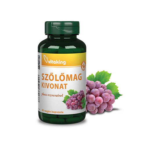 SZŐLŐMAG KIVONAT + REZVERATROL (80 KAPSZULA)