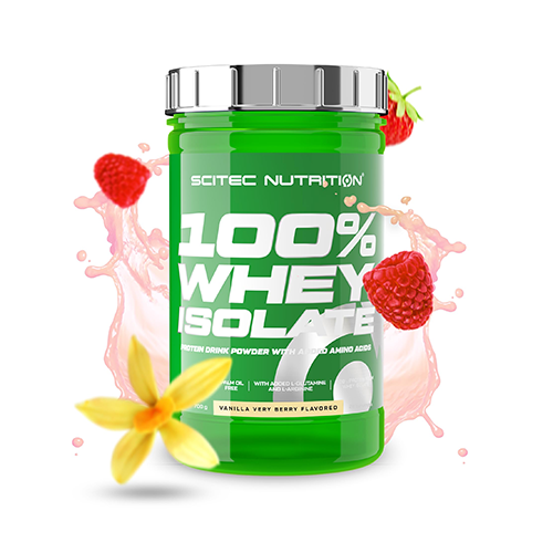 100% WHEY ISOLATE (700 GR) VANILLA VERY BERRY 100% WHEY ISOLATE (700 GR) VANILLA VERY BERRY