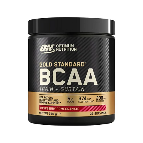 GOLD STANDARD BCAA TRAIN + SUSTAIN (266 GRAMM) RASPBERRY POMEGRANATE