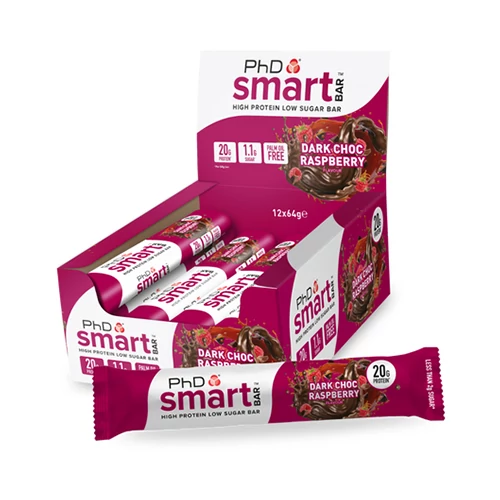 SMART PROTEIN BAR (64 GRAMM) DARK CHOC RASPBERRY